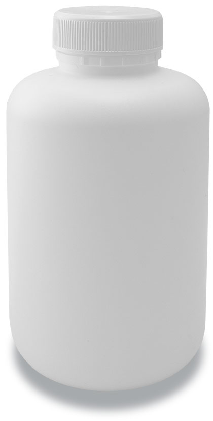 500-40 Tablet Bottle White + 40mm Plain Cap White