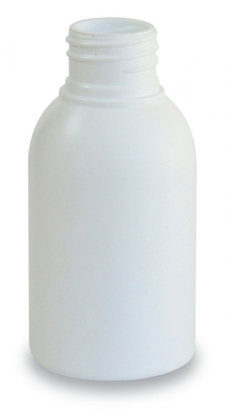 125-28 CS Round Boston Bottle White 